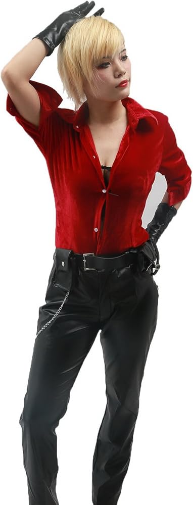 red shirt outfit women's