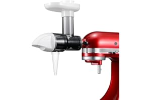 GLINK Masticating Juicer Attachment for KitchenAid Stand Mixers, Slow Juicer Attachment for Kitchenaid, Cold Press Juicer Attachment for Kitchenaid, White(Mixer Not Included)
