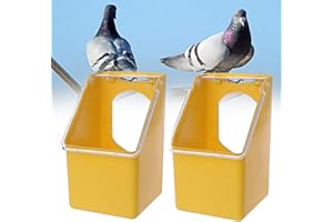 SRRPSPIGEON Pigeon Feeder Water 2 Pack Quail Bird Chicken Feeder Water Dispenser Drinkers with 2 Hole Pet Bowls & Feeders Eat Food