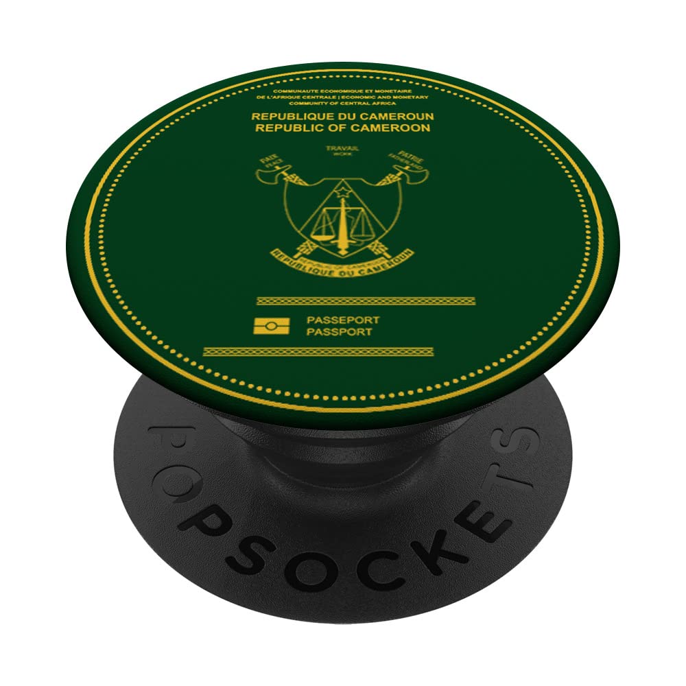 Cameroon,Cameroonian,Cameroon passport,Cameroon flag. PopSockets Swappable PopGrip