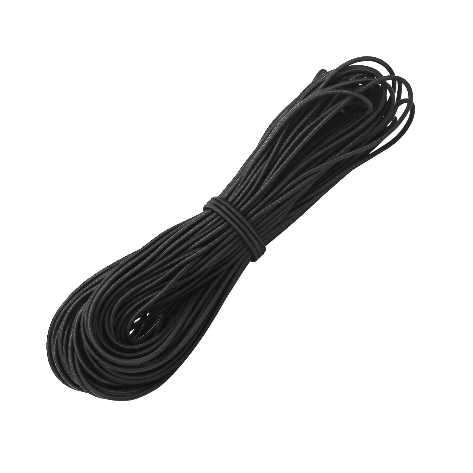Photo 1 of 1/8" Bungee Shock Cords with Hooks,65 Feet Elastic Nylon Cords Kayak Stretch String Rope for Bikes,Tie Downs,Boating,Camping,Sunshades,Fitness and Outdoor Enthusiasts (1/8 inch x 130 feet, Black)