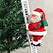 Howardee 1 Pcs Electric Climbing Ladder Santa Claus Christmas Figurine Ornament Decoration Gifts