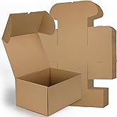 RLAVBL 12x9x6 Small Shipping Boxes Set of 15, Brown Corrugated Cardboard Mailer Box for Packing, Mailing, Business