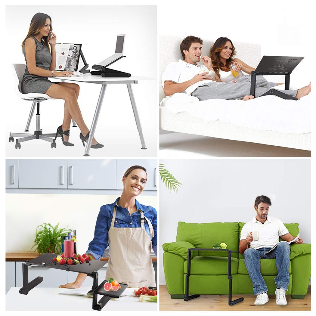Adjustable Laptop Stand Desk for Bed, Portable Foldable Laptop Standing Table Mount for PC Notebook Mackbook Pro HP