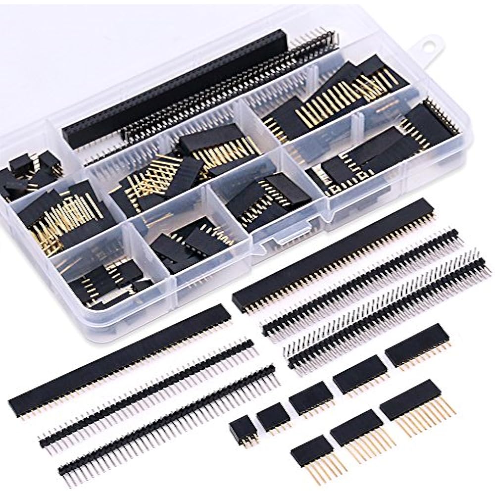 Connectors & Adapters 112Pcs 2.54mm Male Female Pin Header Assortment