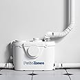 Macerator Pump for Basement Upflush Macerating Toilet System, Sewage Sump Pump Waste Water Disposal with 4 Water Inlets for Toilet, Kitchen/Sink/Shower/Bathtub, Pure Copper Motor, 23 ft Vertical