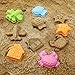 Veken Beach Sand Toys Set for Kids Toddlers, BPA Free Eco-Friendly TPE Material Soft Sandbox Toys Bucket, Trucks, Sand Wheel, Shovels, Rakes 14 Pieces Sand Molds
