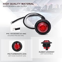 TMH 3/4 Inch Mount 10 pcs Amber + 10 pcs Red LED