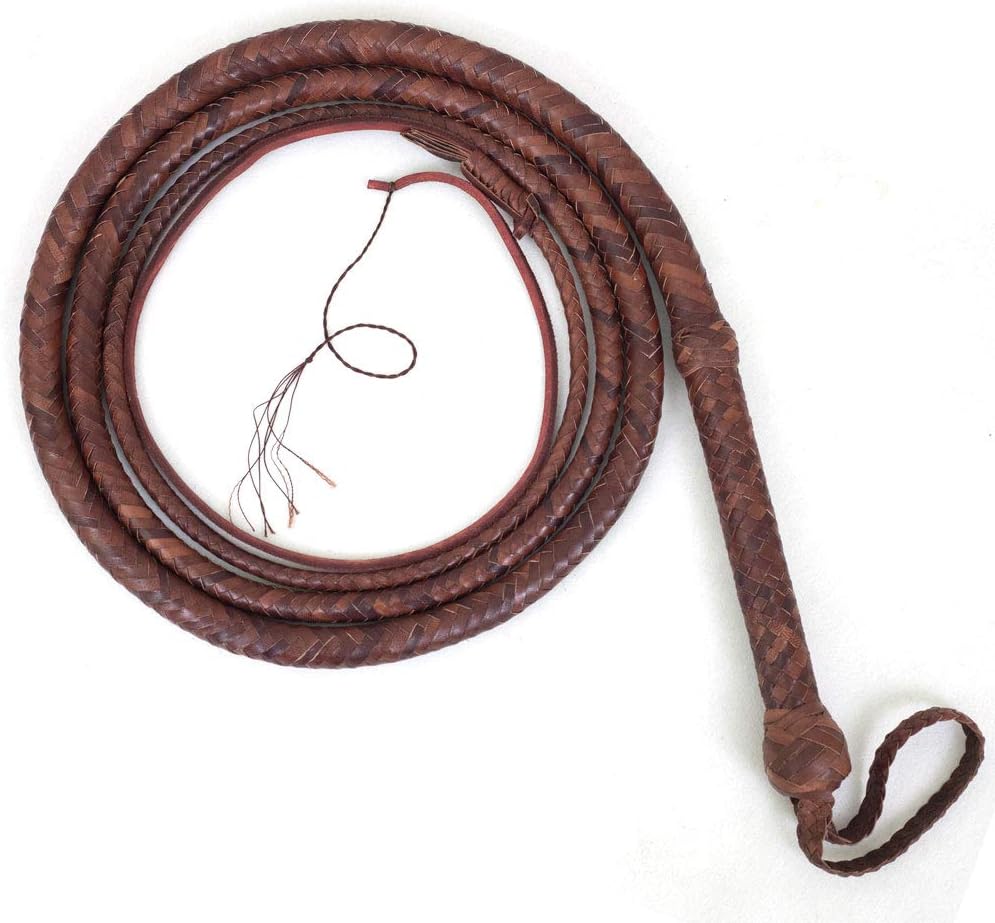 Western Crafts Cowhide Leather Bull Whip 12 Foot Long 12 Plait Indiana Jones Style Whip