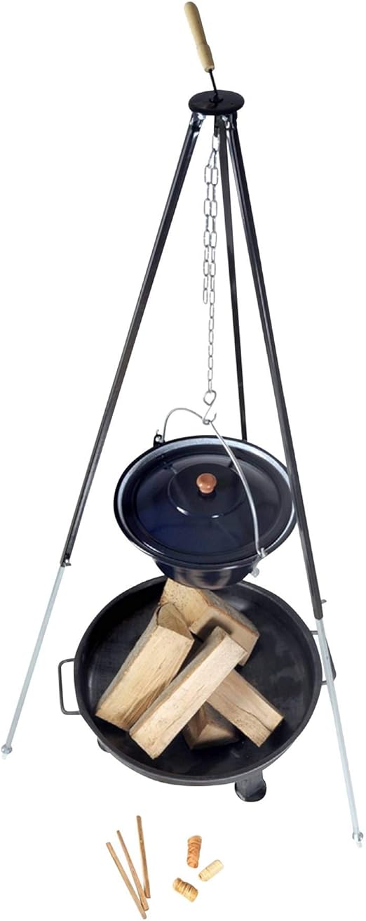 Acerto 31793 Hungarian Goulash Kettle 6 Litres Tripod Frame