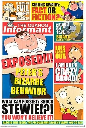 Amazon Com 24x36 Family Guy The Quahog Informant Tv Poster Print Posters Prints