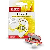Alpine FlyFit | Airplane Ear Plugs for Flying Pressure Regulation | Travel essentials | Comfortable &amp; Reusable | Hypoallergenic with ultra soft filter | Tested and certified | 17dB SNR