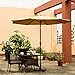 Ollieroo Patio Umbrella Tilt Beige Aluminum 9FT Outdoor Market Umbrella with Crank 8 Steel Ribs and Wind Vent 100% Polyester