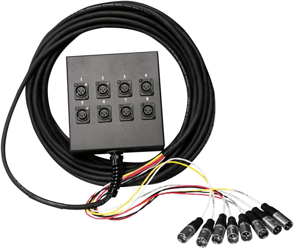 Live Wire GC50E8M 50' 8-Channel XLR Snake: Amazon.ca: Musical Instruments,  Stage & Studio