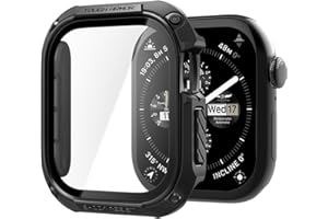 Spigen for Apple Watch Series 11 Case, Built-in Touch Sensitive Tempered Glass Screen Protector Durable Full Coverage Cover Tough Armor Compatible with Series 11/10 46mm - Black
