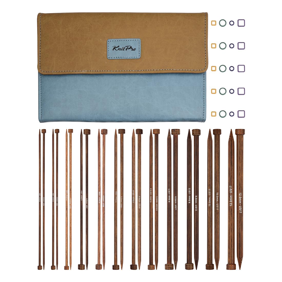 KnitPro Ginger Grande Single Pointed Needle Set | 12 Sizes (3.5mm to 12mm)