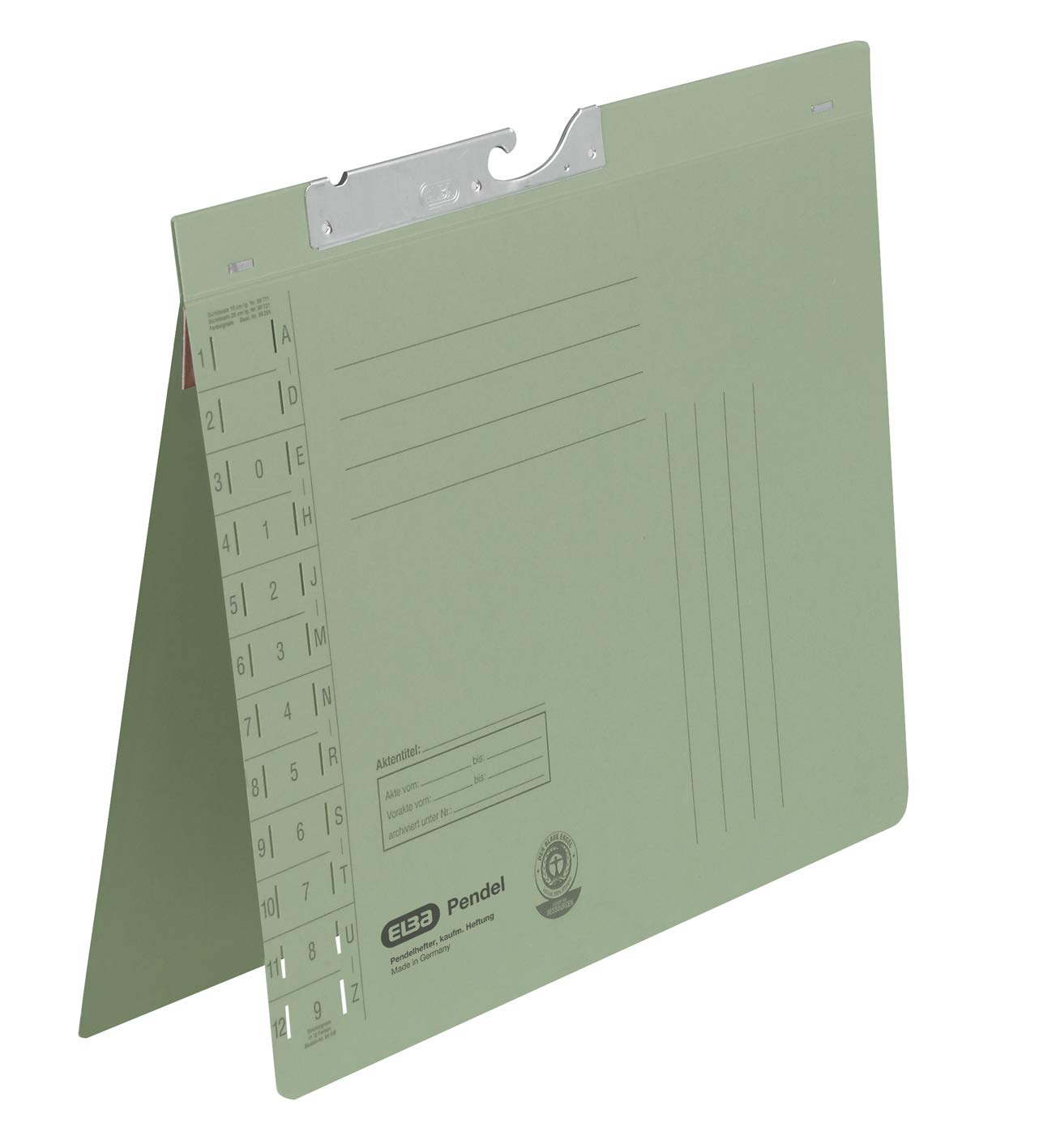 Elba 90431BL Suspension File Manila Cardboard Recycled Material 320 g/m² Commercial Binding and Slit Pack of 50 Blue Hanging Files, Manila Cardboard (RC) 320g / m² Green