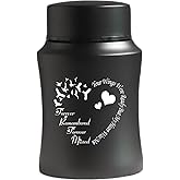 4.5 Inches Small Urn for Human Ashes Small Keepsake Urn Heart Pattern Memorial Ashes ContainerStainless Steel Mini Cremation Urn
