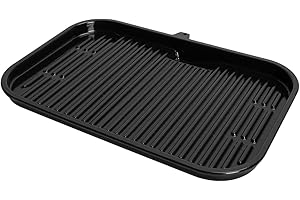 GLOWYE Grill Griddle Plate for Ninja Woodfire Outdoor Grills OG700 Series, Flat Top Griddle Plate for Ninja XSKGRDPLT Woodfire OG701 Grill, Striped Baking Griddle Pan, Insert