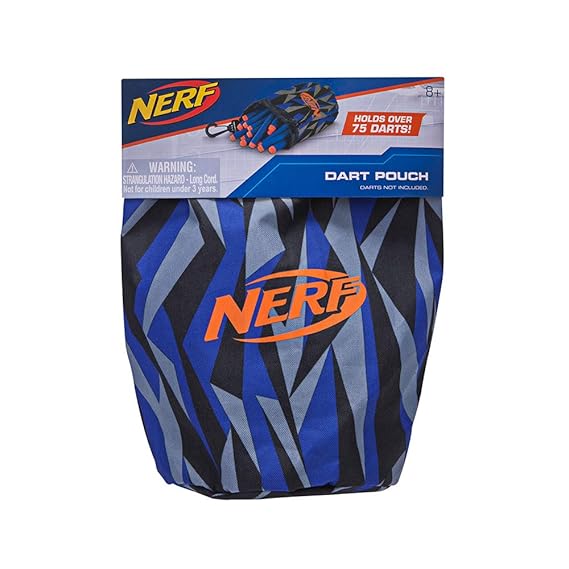 Nerf Elite Dart Beutel 11507 Aufbewahrungsbeutel für bis zu 50 Nerf Darts aus hochwertigem Nylonmaterial im stylischen Nerf E