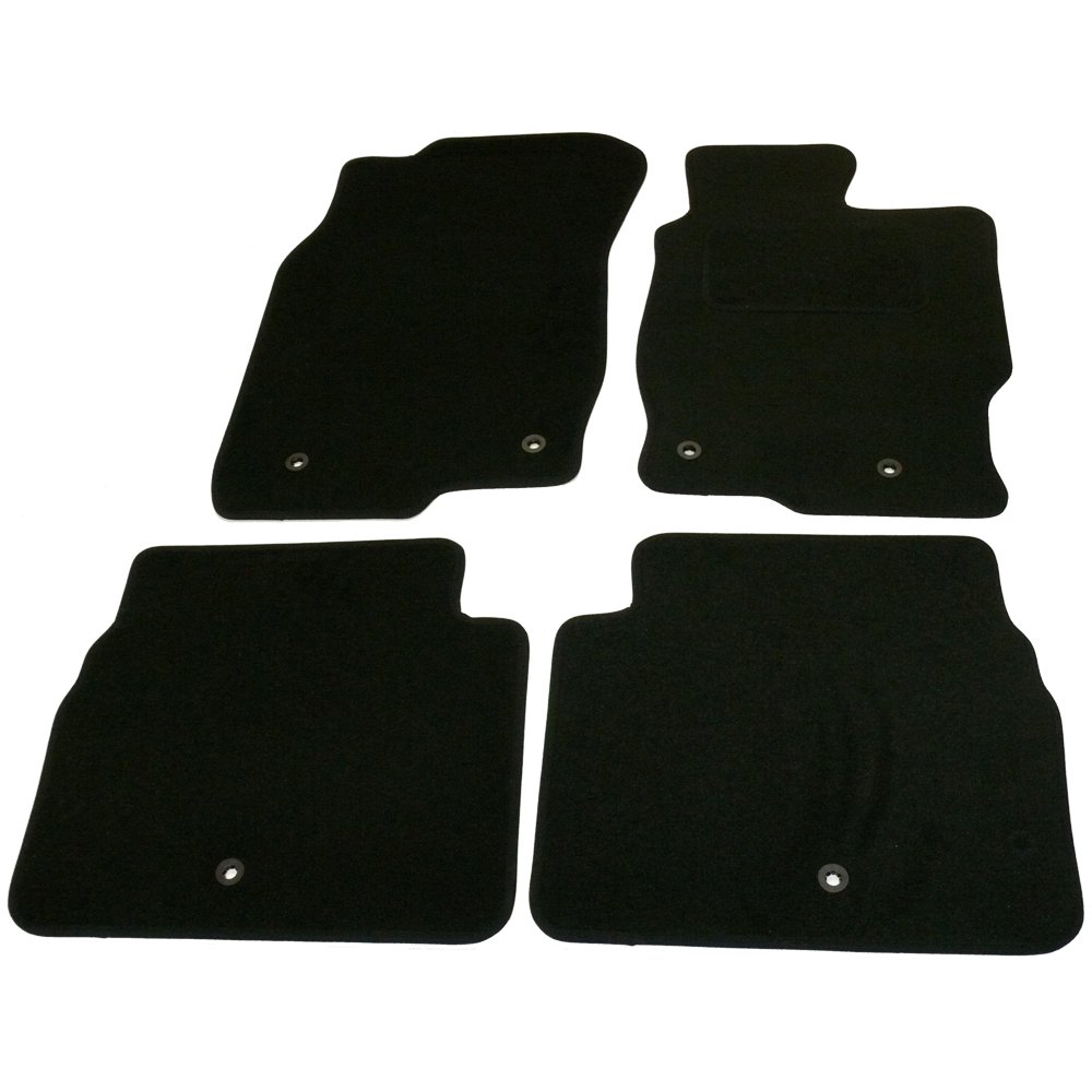 Sakura Mat Set Mazda 6 Rear Clips Carpet with Carpet Heelpad 2006-2013 - Black