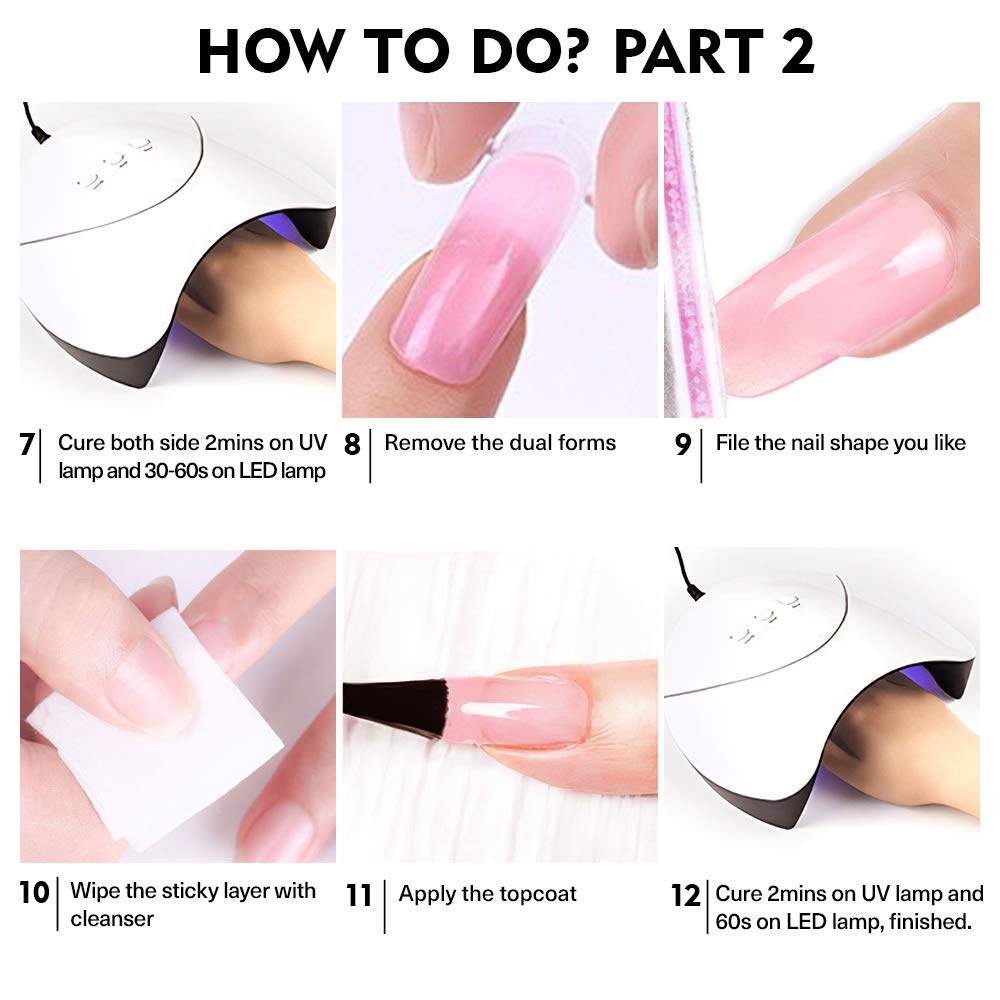 Modelones Poly Nail Gel Kit Enhancement Builder Temperature Color