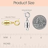 Mabor 8Pcs Magnetic Necklace Clasps Fasteners Jewelry Connectors Gold/Silver view 2