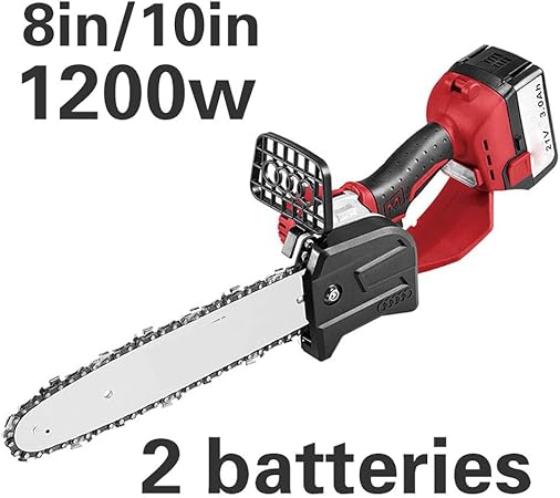 21v 3ah 1200w Sans Fil Portable Scie A Chaine Electrique Rechargeable Petite Maison Logging Scie A Main Scie Elagage 10in Amazon Fr Bricolage