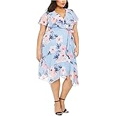 Jessica Howard Womens Floral-Print Wrap Dress