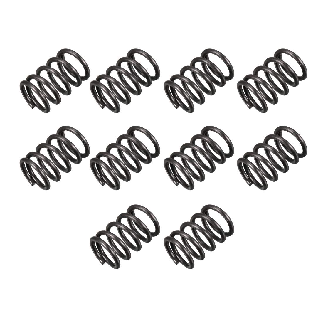 sourcingmap 10mm Outer Diameter 1.2mm Wire Dia 15mm Long Compression Spring 10Pcs