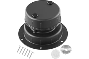 WanDwel Metal RV Plumbing Vent Cap with Screen - Aluminum Camper Sewer Roof Top Cover Replacement Fit for 1" to 2-3/8" OD Pipe - Universal Travel Trailer Motorhome Outdoor Accessories (Black, 1 Pack)