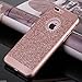 IPhone 7 Plus Case, OLVOO Luxury Hybrid PC Hard Shiny Bling Glitter Sparkle with Crystal Rhinestone Cover Case for iPhone 7 Plus-Rose Gold (Rose)
