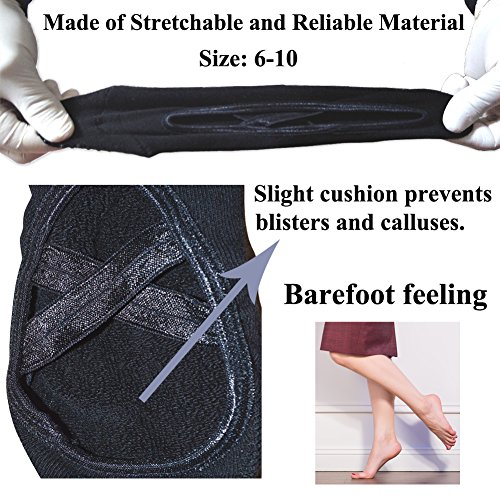 Women's No Show Low Cut Hospital Slipper Socks Great for Barre Pilates Yoga with Non Skid Grips Pack of 3, Black, One Size