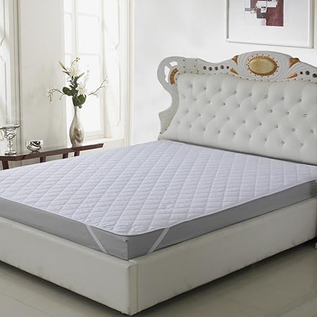 Signature Double Bed Waterproof and Dust Proof Mattress Protector (White, 72x78cm)