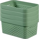 Curver Infinity Dots Set of 4 Rectangular Storage Boxes 4.5L Green view 7
