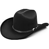 WQWOVRVO Cowboy Hat,Cowgirl hat,Cowboy Hats White/Black Western Cowgirl Hats for Women/Men