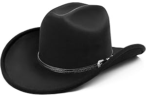 WQWOVRVO Cowboy Hat,Cowgirl hat,Cowboy Hats White/Black Western Cowgirl Hats for Women/Men