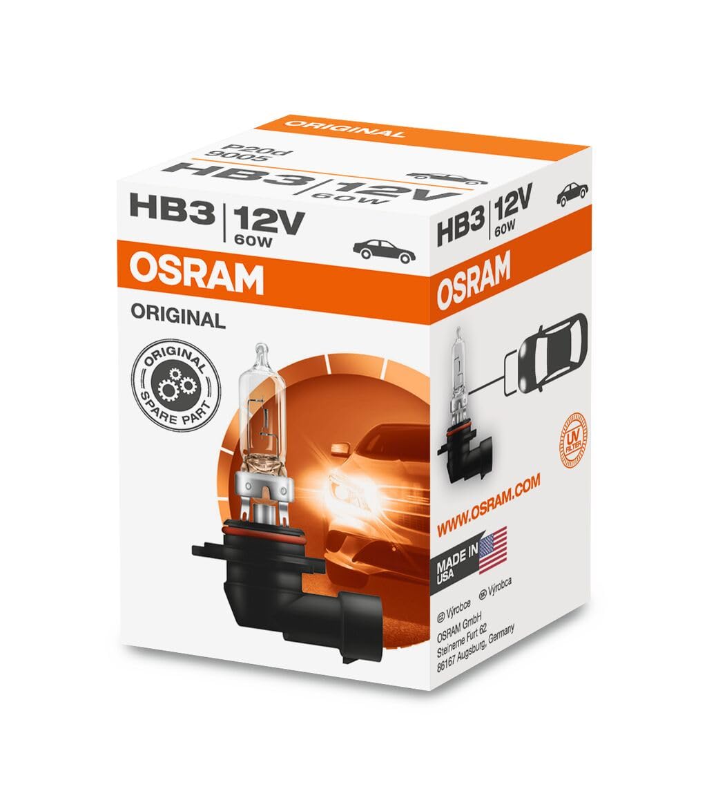 OSRAM Original 12V HB3 halogen headlamp bulb 9005 1 piece in folding box