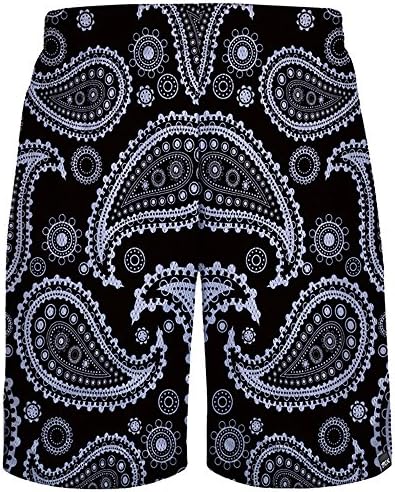 Vector Flower Print Men's Beach Short Quick Dry Sruf Swimming Trunk Boardshorts