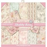 Stamperia Double-Sided Paper Pad 12"x12" 10/pkg-Shabby Rose, 10 Designs/1 Each