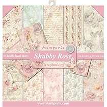 STAMPERIA Romantic Threads Scrapbook Paper - 12x12 Inch Pad With 10 Double-Sided Sheets
