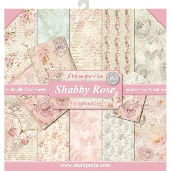 Vintage Victorian Scrapbook Paper - Pink Floral Design: 20