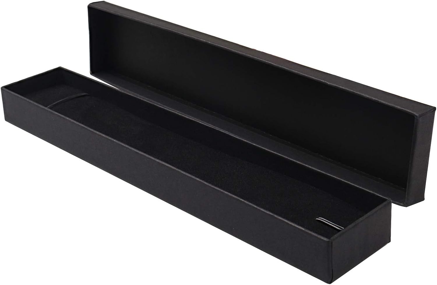 Bracelet Gift Box, 4 * 21 * 2cm Black Long Necklace Case, Kraft Gift Box for Neckalce Earrings Chain Jewelry