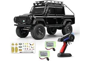 Dodoore RC Truck 1/18 RC Rock Crawler, MN-111 4x4 Off Road RC Crawler, 2.4GHz Remote Control Car, All Terrain RC Climbing Car with LED Lights and 2 Batteries for Kids and Adults (Black)