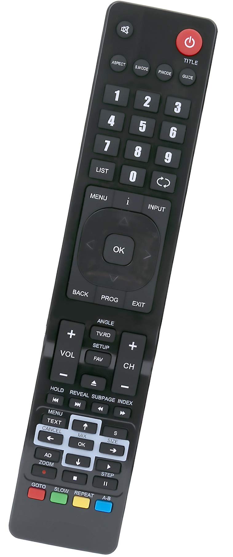 VINABTY RM-C3174 Replace Remote for JVC TV LT-22C540 LT-24C340 LT-24C341 LT-32C340 LT-32C350 LT-32C351 LT-32C460 LT-32C461 LT-40C540 LT-40C550 LT-40C551 LT-42C550 LT-48C540 LT-49C550 LT50C550 LT55C550