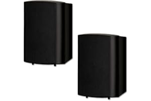 Theater Solutions TS425ODB Indoor or Outdoor Speakers Weatherproof Mountable Black Pair,4.25-Inch