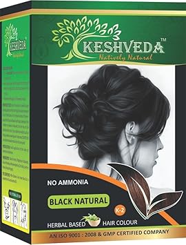 Keshveda Hair Color, Black Natural, 120g
