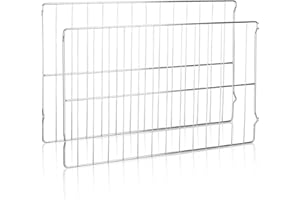 WILLGOON New Upgraded W10256908（24 x 15-3/4 Inches）Oven Rack Replacement for Whirlpool Range Stove Oven Parts, Replaces W10138079, 3195710, W10179196, 304 Stainless Steel, 2Pcs