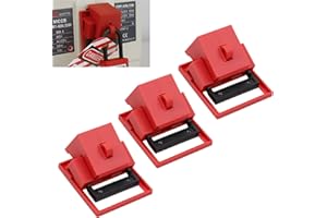Tylulikaty Circuit Breaker Lockout Device, for 480/600 Clamp-on Electrical Single Pole Breaker for Loto Station Lock Out Tag Out Kit (3Pcs)