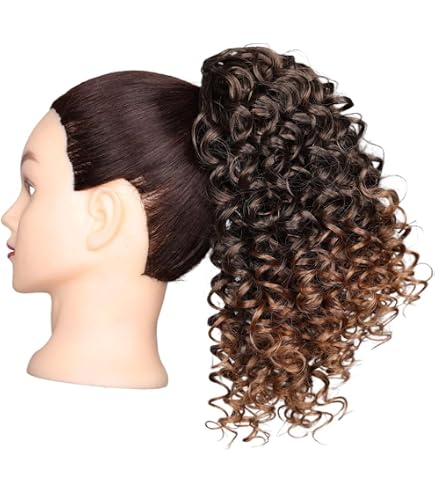 Hairpiece Queue De Cheval Bouclée Blanche 15.75 Pouces - Extension Synthétique, Neuf Avec étiquettes